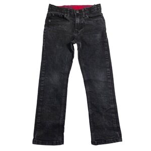 Levis Kids Jeans Black Wash Straight Leg Size 7 Western Cowboy Casual Everyday